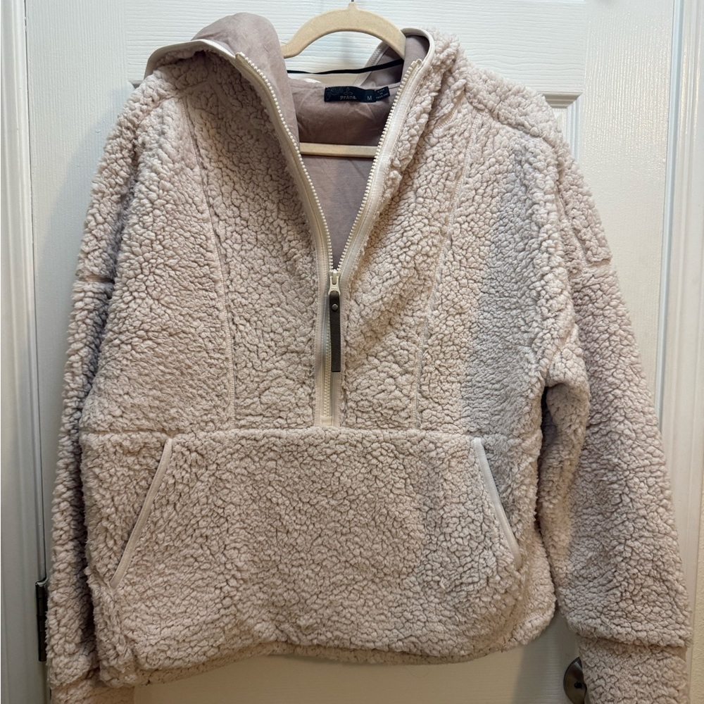 Prana Taupe Fleece-Lined Jacket